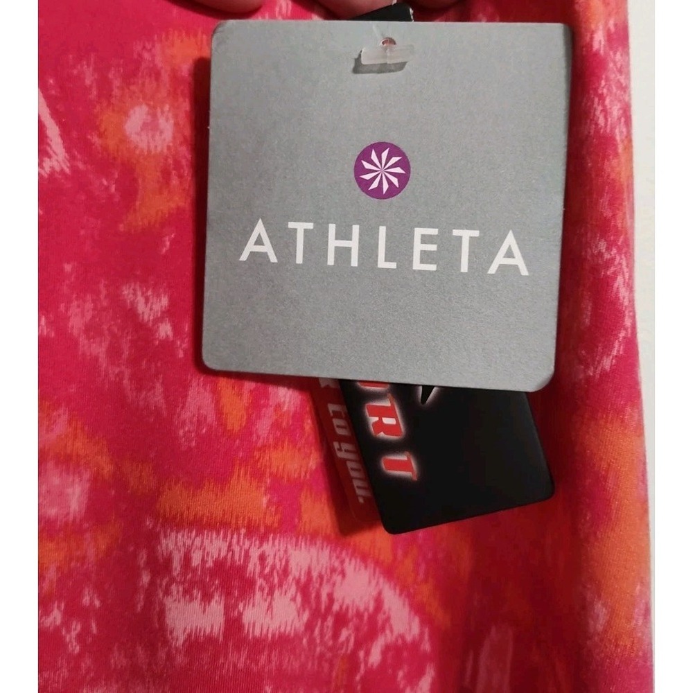 Athleta Garden Isle Pink & Orange Tropical Beach Sun Dress w/Shelf Bra M EUC - Picture 3 of 5